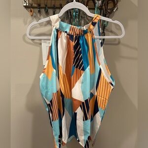 Multicolor Geometric Women's Blouse